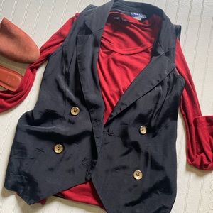 Vintage Cimmaron Dress Size S 6 Black Vest Made in USA